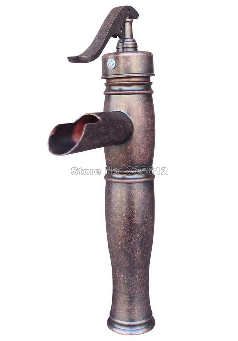 New Water Pump Look Style Antique Copper Waterfall Faucet