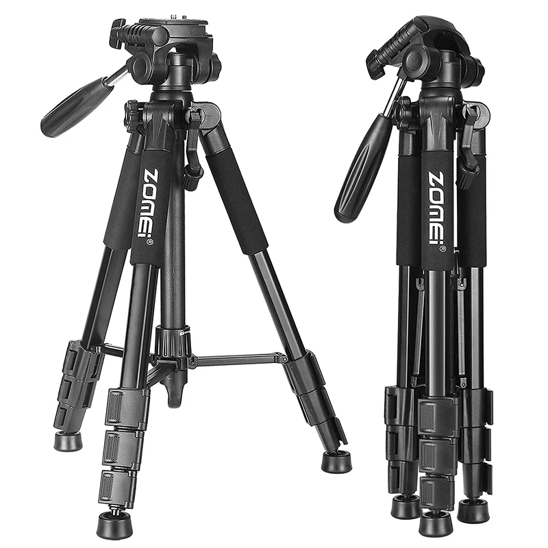Штатив Zomei Z666 Профессиональный портативный алюминиевый штатив для путешествий аксессуары для камеры подставка с панорамной головкой для камеры Canon Dslr