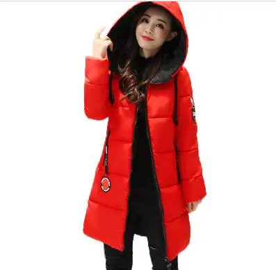 YAGENZ Parkas зимняя Дамская куртка с капюшоном пальто размера плюс 3XL тонкое толстое теплое пальто для девочек средней длины Студенческая пуховая одежда из хлопка - Цвет: red