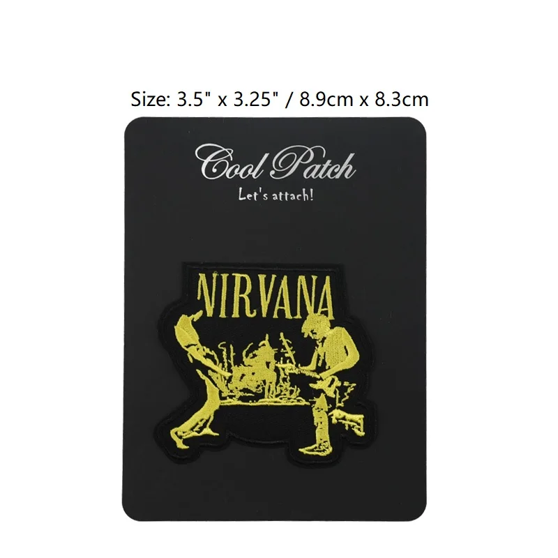3 5 &quotNIRVANA LIVE BAND Модные вышитая музыкальная группа приклеивающиеся утюгом нашивки