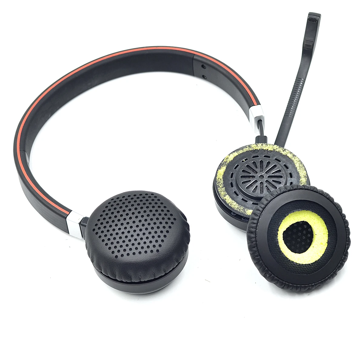 Замена DIY амбушюры подушки ДЛЯ Jabra evolve 20 20se 30 30II 40 65 65+ 75 75+ uc MS наушники гарнитуры