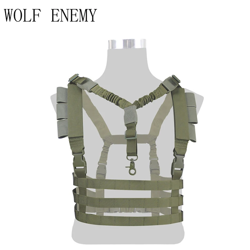 

Military Tactical Vest Airsoft Molle System Low Profile Chest Rig Removable Gun Sling Hunting Airsoft Paintball Gear