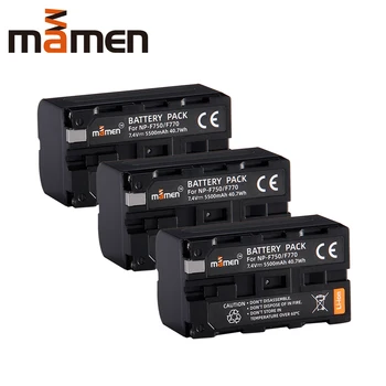 

Mamen 3pcs 5500mAh NP-F750 NP-F770 Digital Battery NP F770 np f750 NPF770 Camera Batteries For Sony V30 TRV35 CCD-SC5 SC55 SC65
