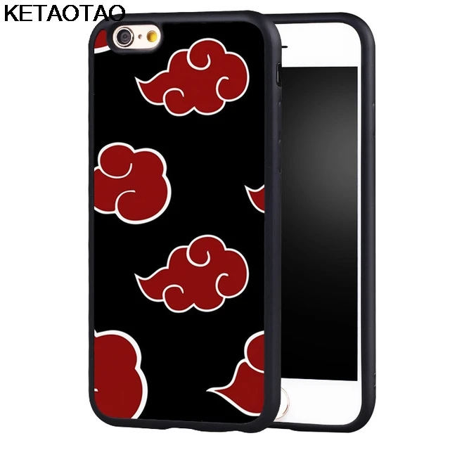 

KETAOTAO Naruto Akatsuki Clan Cloud Symbol Phone Cases for iPhone 5C 5S 6S 7 8 Plus XR XS Max for XCase Soft TPU Rubber Silicone