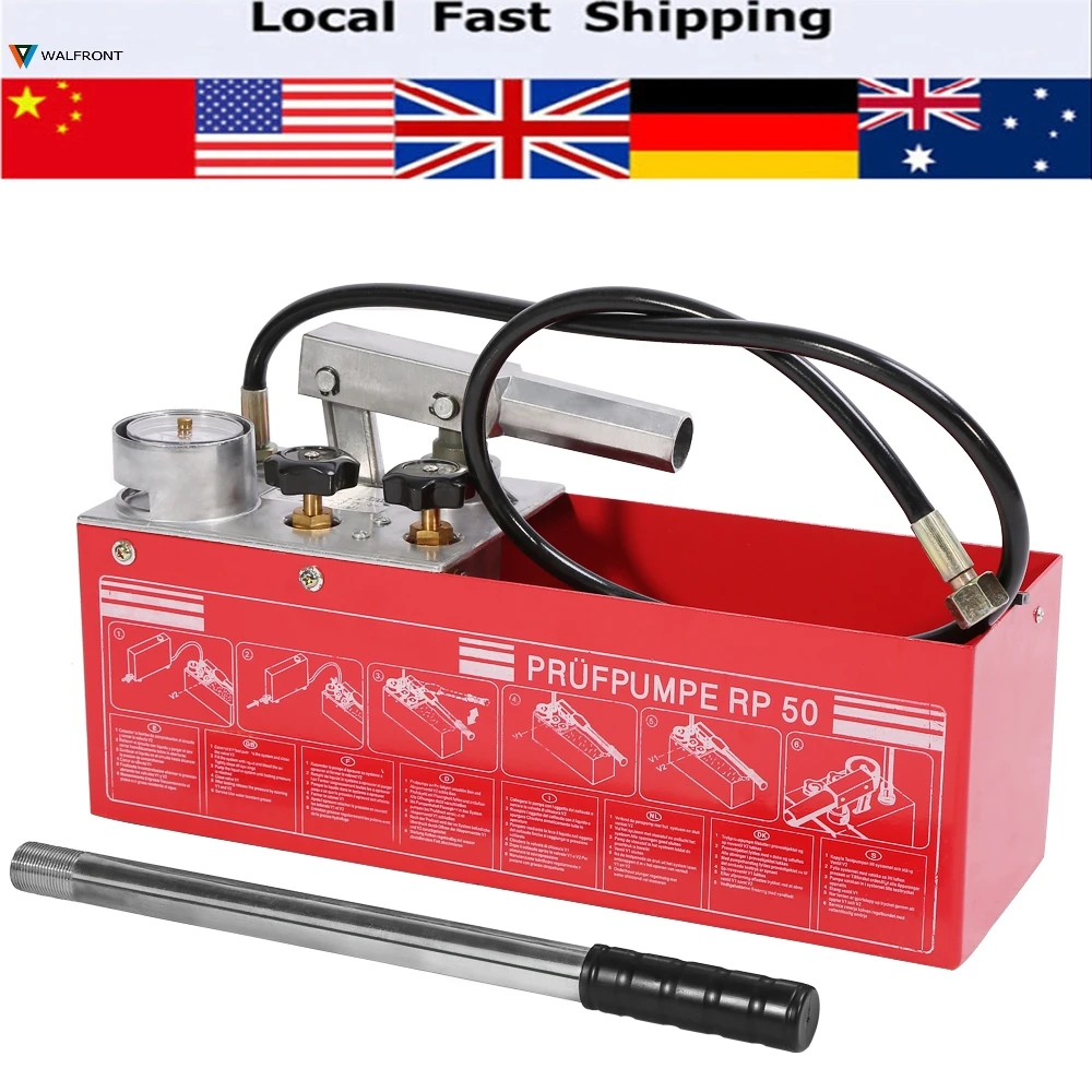 

12L 50Kg Hand Power Hydraulic Pipeline Pressure Test Pump Water Pipe Leakage Tester 5MPa Hydraulic Test Pumps