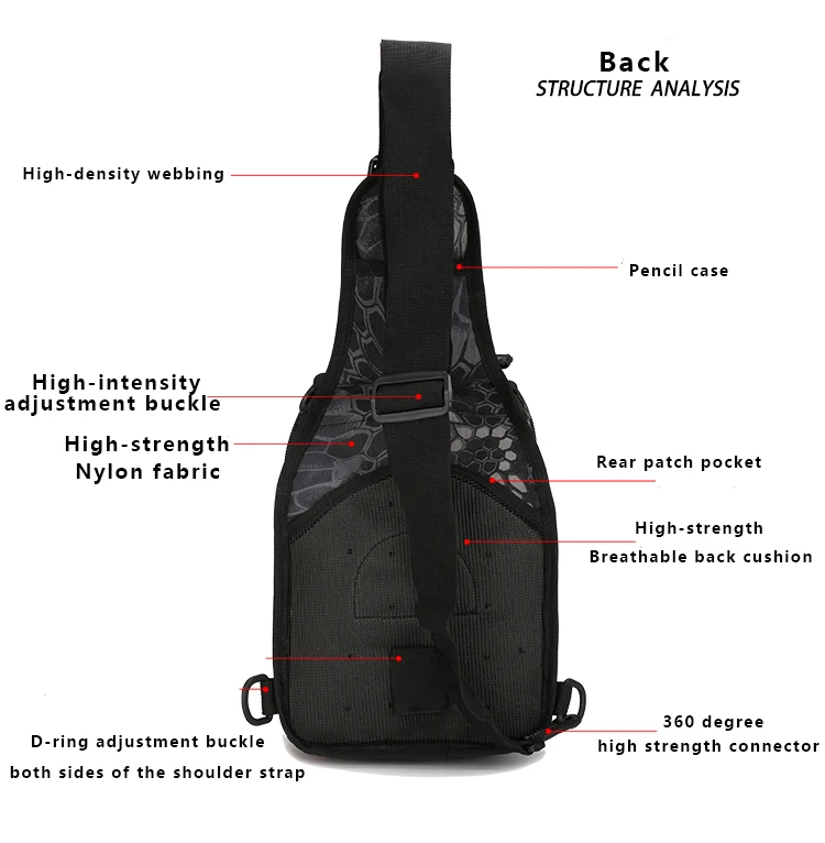 Outdoor Shoulder Military Bag Sports Climbing Backpack Shoulder Tactical Hiking Camping Hunting Daypack Fishing Backpack