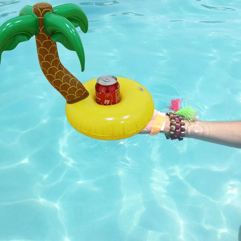 5 шт. мини-Надувные Palm Island напиток может плавающий держатель бассейн поплавки летний плавательный вечерние кольцо взрослых дети весело