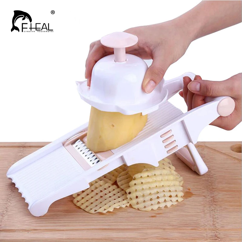 

FHEAL Multifunction Peeler Grater Vegetables Shredders & Slicers Tools with 5 Blade Carrot Grater Onion Slicer Kitchen Tools