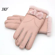 Русские новые осенние и зимние модные женские красивые шерстяные перчатки женские кожаные перчатки из овчины кожаные перчатки