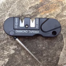 Трехступенчатый керамический, твердосплавный Алмазный нож точилка Карманный Открытый EDC инструмент рыболовный крючок профессиональная заточка камня