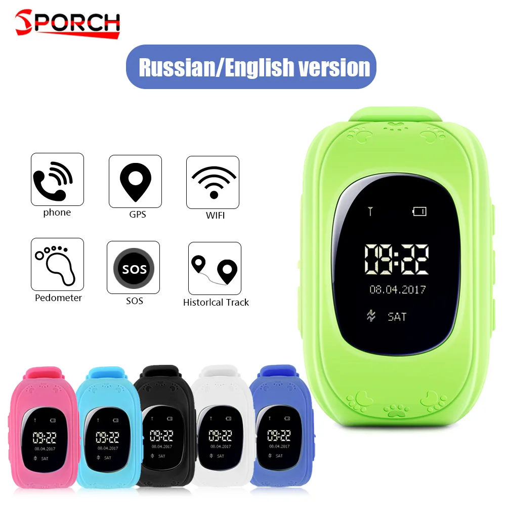 Sporch Q50 GPS SOS Children Tracker 2G font b Phone b font Call Kids Smartwatch LCD