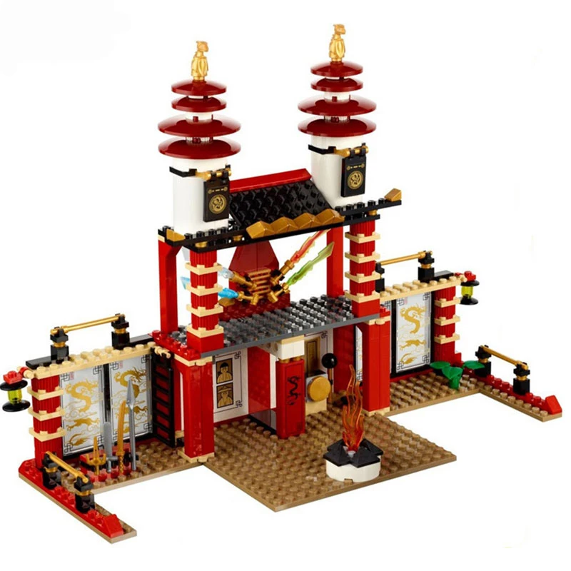 

577pcs New Compatible Legoing Phantom Ninjago Temple of Light Golden Model with Minifigure Building Blocks Toys for boys Gifts