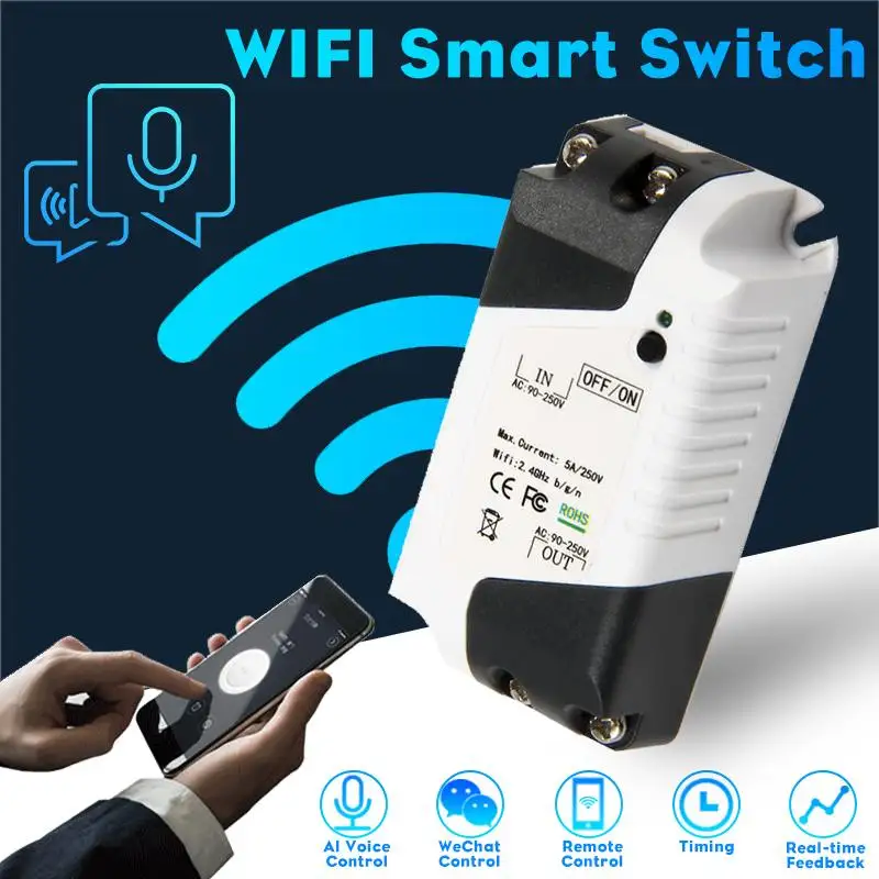 

Smart Wireless Wifi Switch Remote Control Automation Module DIY Timer Automation Relay Module Controller Work with Alex for Home