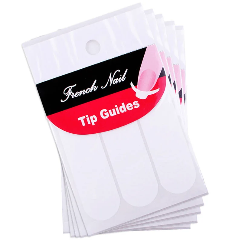 

5 Packs French Manicure Smile Tip Guides Pedicure DIY Nail Art Stickers Brand Women Makeup Tools For Nail Art UV Gel Sticker