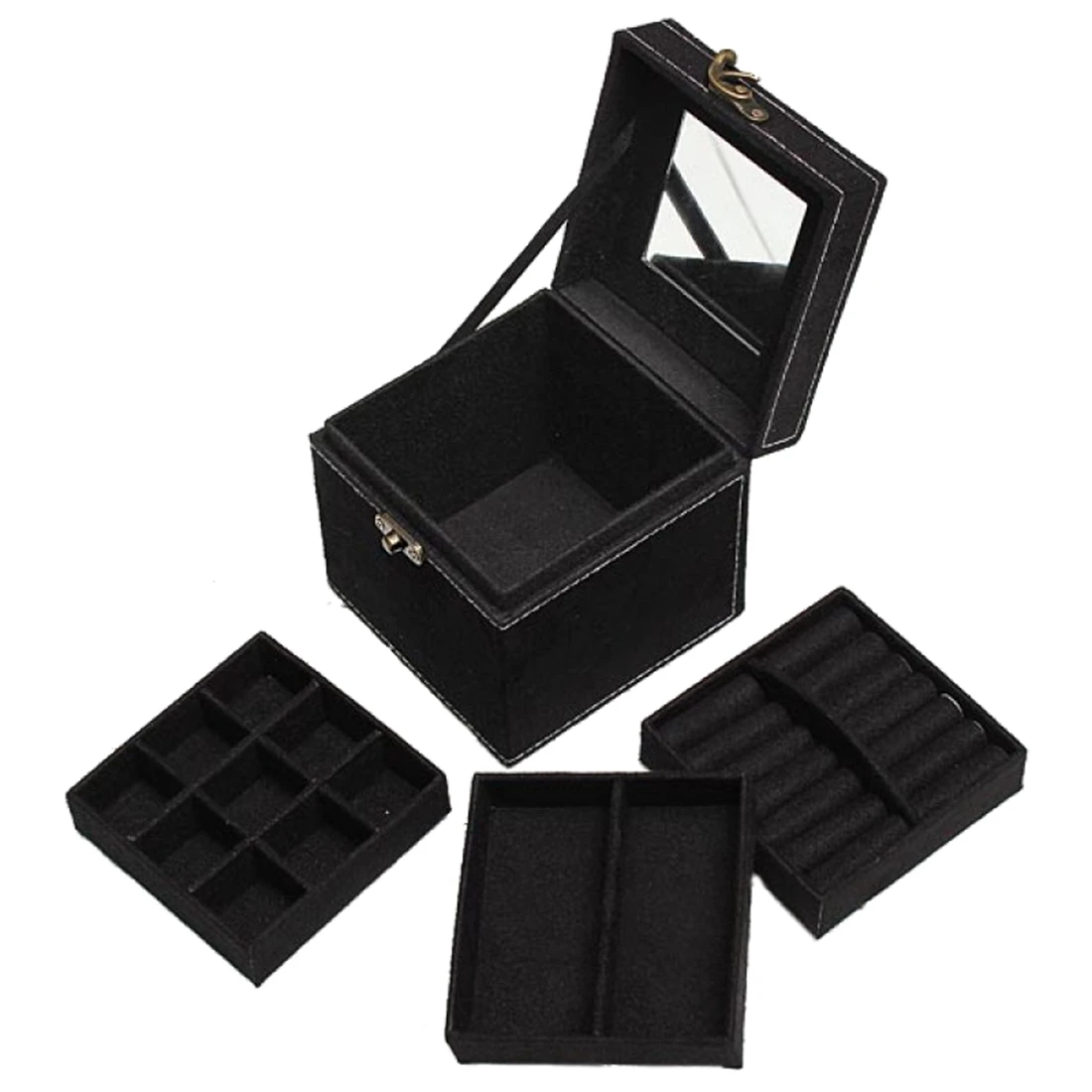 three Floor Retro portable Jewelry Boxportable jewelry boxjewelry