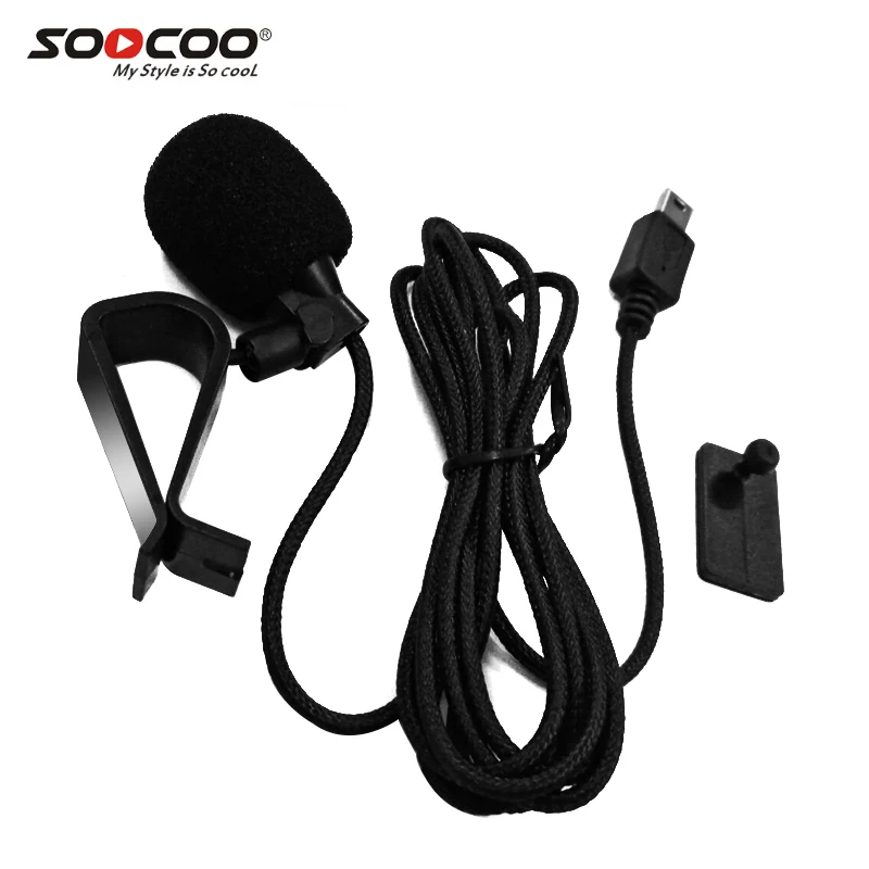 

SOOCOO Accessories Expanded Microphone MIC Mike with Holder Clip for S200 S80 S300 4K WIFI Sport Action Cameras