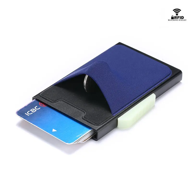 

BISI GORO RFID Business Hot Credit Card Holder Multifunction Automatic 2019 Aluminium Cards Case Men Coin Wallet Slim Purse