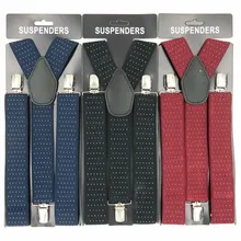 Подтяжки из натуральной кожи, модные подтяжки, 3 зажима, модные эластичные регулируемые подтяжки Ligas Suspensorio