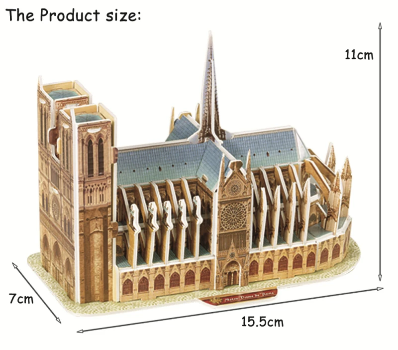 Лидер продаж пазл Нотр-Дам де модель Парижа 3D Головоломка Развивающие игрушки трехмерные пазлы для детей и взрослых