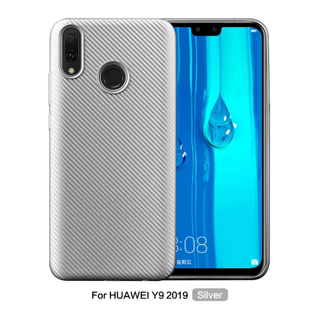Case For Huawei Y9 2019 Coque Carbon Fiber Soft TPU Silicone Case For Huawei Y9 2019 Y 9 Y92019 JKM-LX1 JKM LX1 6.5 Back Cover  (10)