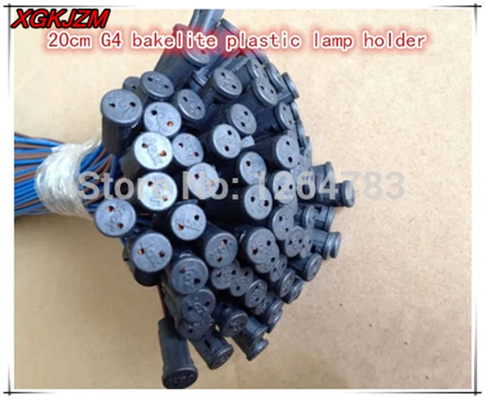 

50pcs / lot High quality 20CM Crystal lamp holder lamp holder socket G4 led / G4 / G4 bulb plug / G4 bakelite lamp holder