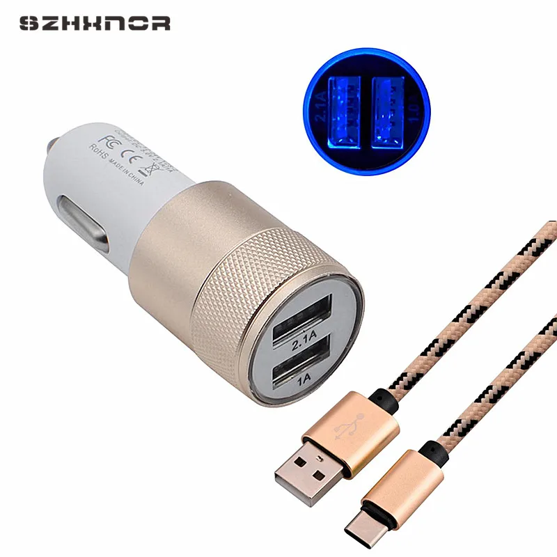 USB Type C автомобильное зарядное устройство адаптер для Xiaomi MI a1 mi5 mi6 5s plus 4s 4c max 2 samsung