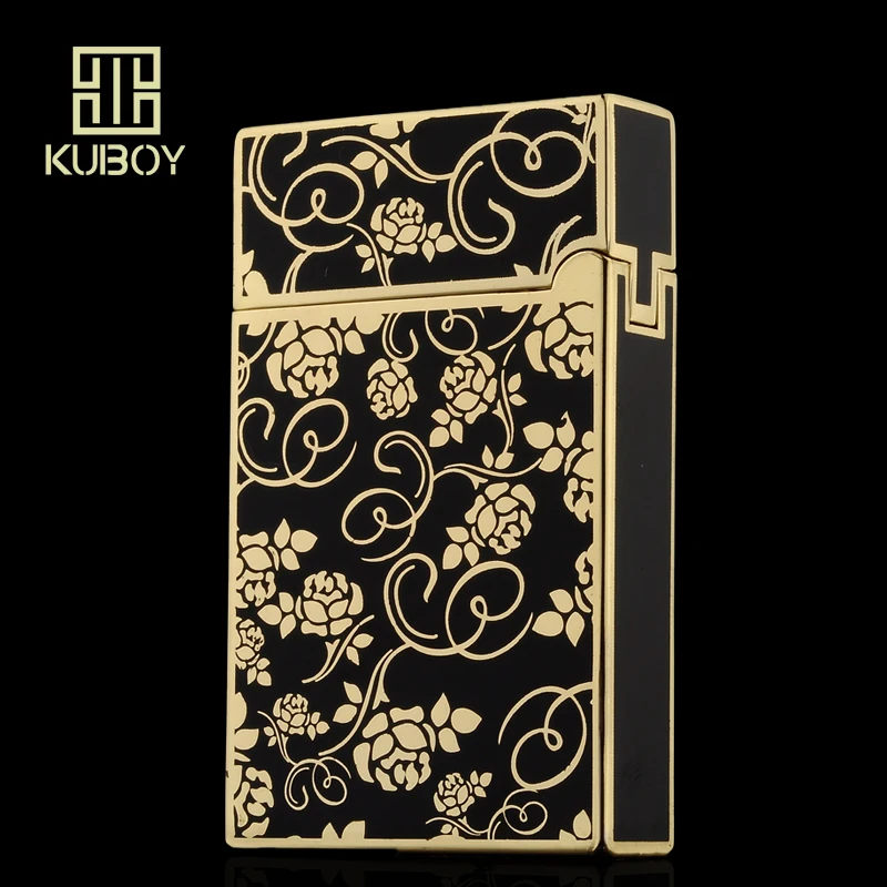 Высококачественная брендовая газовая зажигалка KUBOY белая матовая никелевая