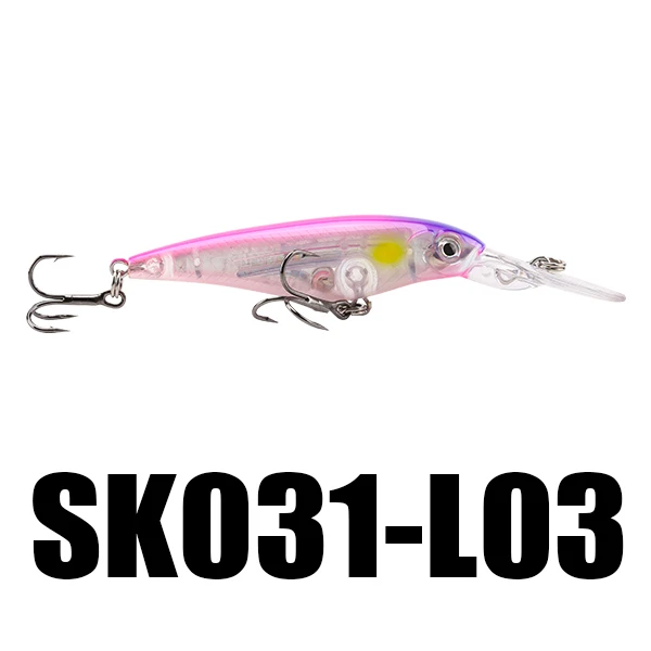 SeaKnight SK031 1 шт. Suspending Minnow 5,9 г 60 мм 1,2 м прижимная приманка с язычком, для мелкой рыбы 3D глаза Розничная приманка озеро, речная Рыбалка - Цвет: Розовый