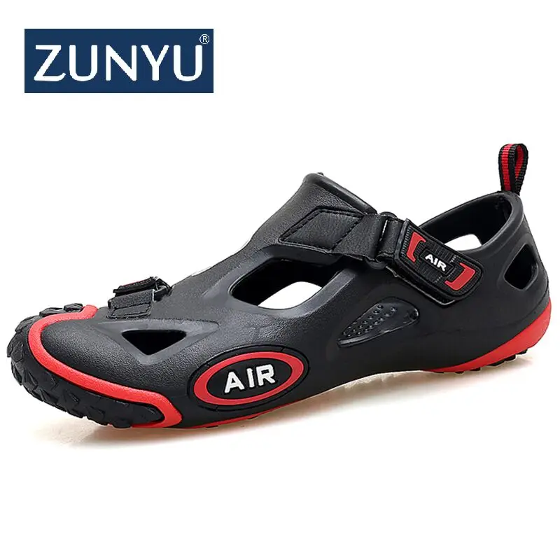 ZUNYU 2019 جديد أزياء الربيع الصيف أحذية الرجال أحذية رياضية الصنادل في الهواء الطلق أحذية ماء الرجال صنادل شاطئ رجل الأحذية حجم 36-45
