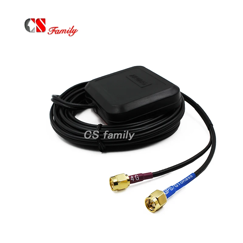 Мультиантенны GNSS 4G LTE антенна GPS/GLONASS/GALILEO и 4G/3G/2G клейкая с SMA male 3 м кабель|lte antenna|4g lte