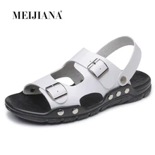 Мужская Летняя обувь Сандалии Новые дышащие мужские светящиеся повседневные уличные слипоны пляжные мужские сандалии Высокое качество модные шлепанцы