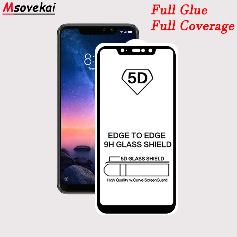 5D 6D 9D 9H полное клеевое закаленное стекло с полным покрытием для Xiaomi Mi Mix 3 2S Redmi Note 6