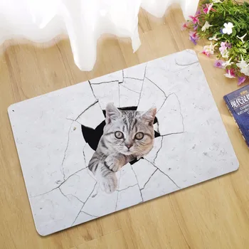 

CAMMITEVER 2019 New Cat Print Carpets Non-slip Kitchen Rugs for Home Living Room Floor Mat