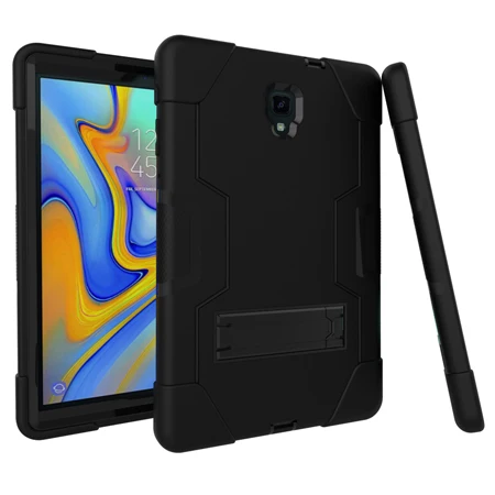 Для samsung Galaxy Tab A 10,5 T590 T595 T597 чехол детский противоударный Гибридный Силиконовый защитный чехол Tab A T590 T597 чехол для планшета - Цвет: black black