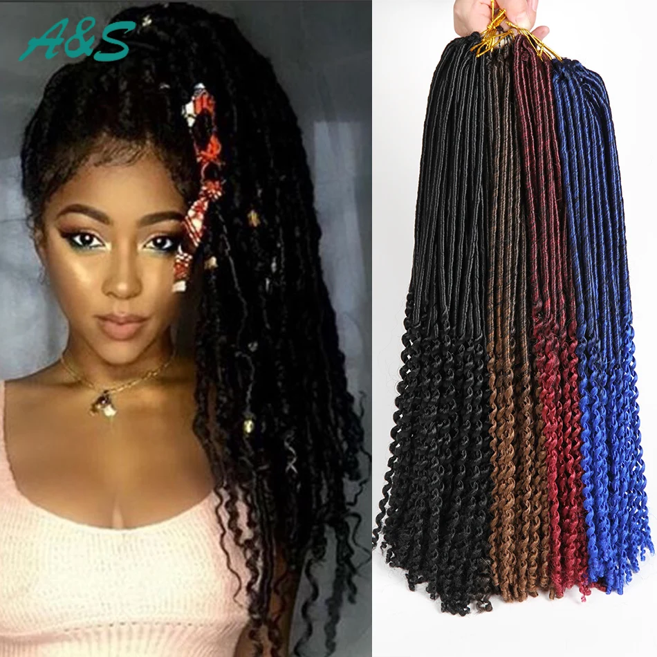 18 Premium Loose End Faux Locs Crochet Hair Crochet Braids 24roots