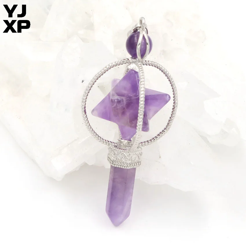 1 шт. шестигранная подвеска Рэйки для карандаша YJXP Merkaba из натурального белого