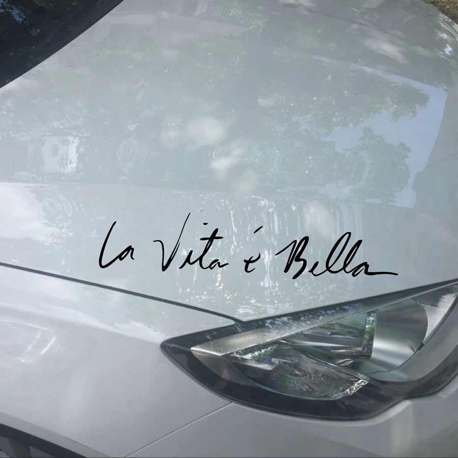 

2017 New Style French Car Styling Stickers Life is Beautiful Car Stickers Vinyl Decal Accessories