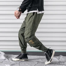M-3XL 2019 Spring Track Pants Men Sweatpants Mens Joggers Pants Cargo Camo Tactical Harem Drop Crotch Pants Men