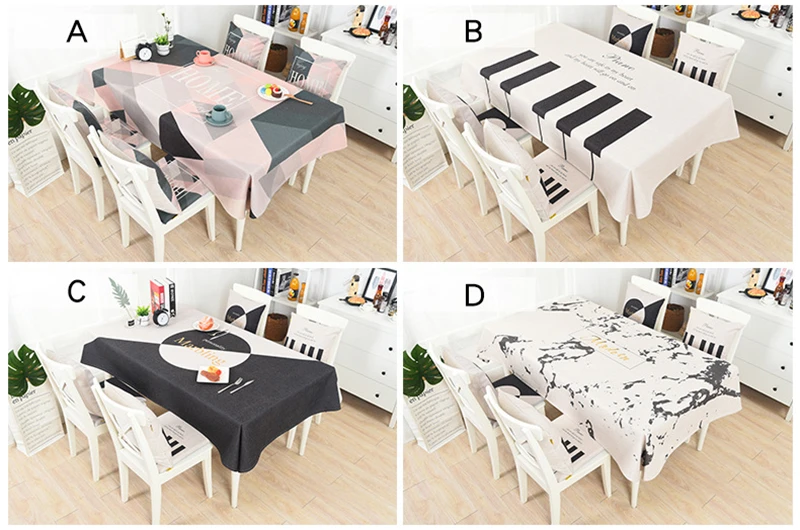 Nordic Modern Minimalist Table Cloth For Table Decor Thicken Polyester Cotton Fabric Tableclothes For Rectangular Tables Cover 