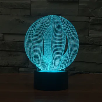 

Wenhsin New Circle Ball Usb 3D Light Colorful Touch Charging LED Visual Light Gift Celebration Table Lamp