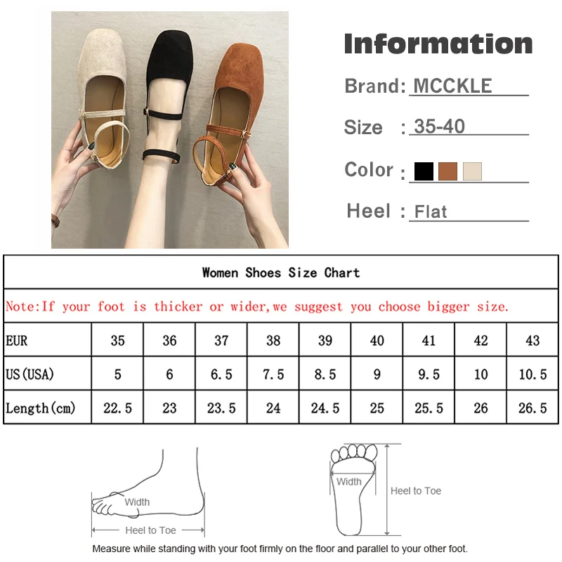 MCCKLE/Осенняя обувь на плоской подошве; женские балетки на плоской подошве с двойной пряжкой; повседневные мягкие милые женские балетки с ремешком на щиколотке; Новинка года