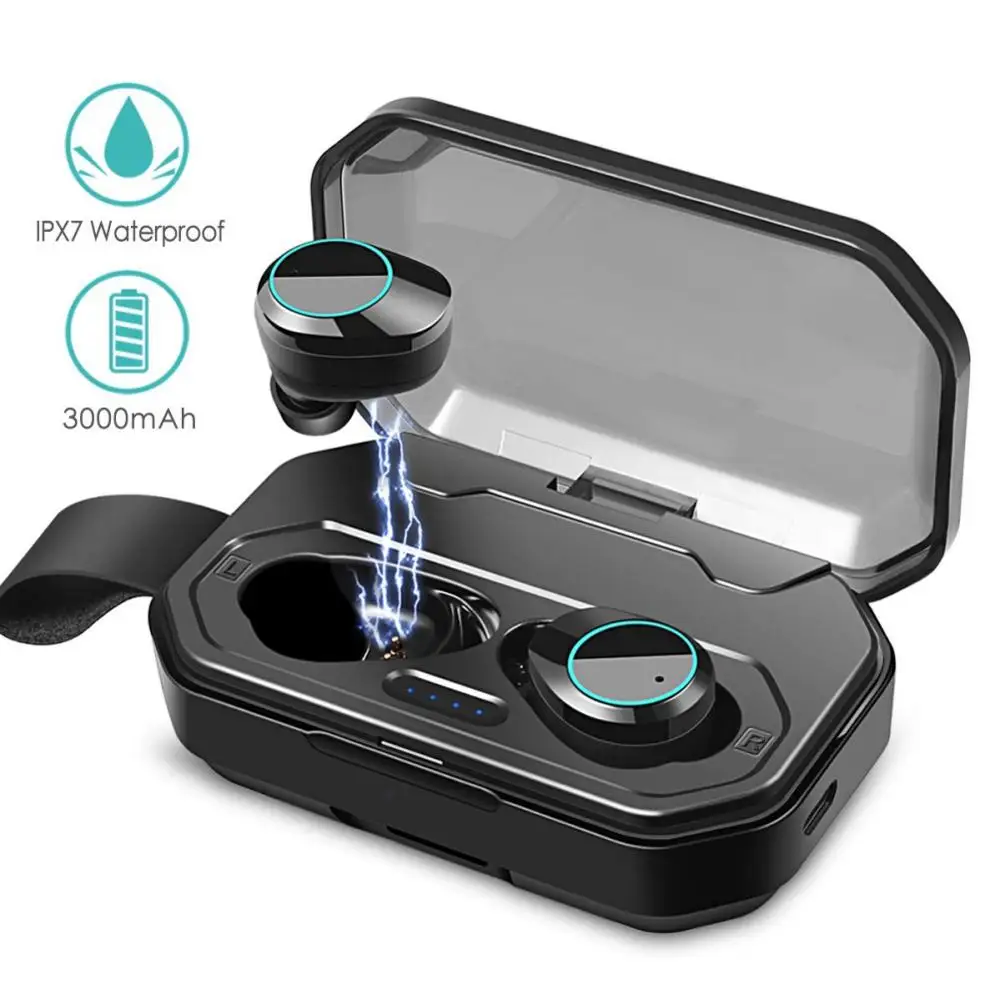 

Wireless Bluetooth 5.0 TWS Earphone in Ear Sport with Mic Waterproof Headset Earbud for iPhone 7 8 X For Samsung Huawei Android
