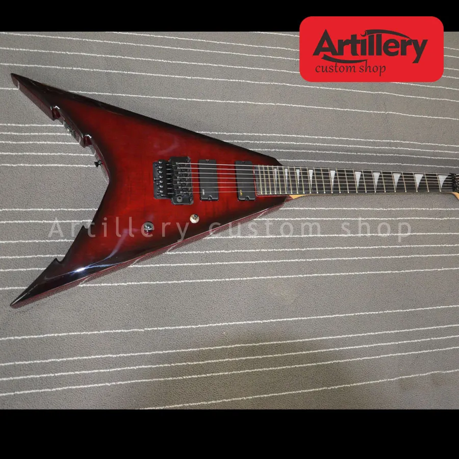 

Free shipping factory custom Flying V 7 strings guitar jackson electric guitar floyd rose bridge musical instrument shop