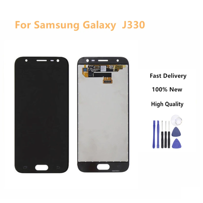 100%Original For Samsung Galaxy J3 2017 LCD J330 J330F J330G Display Touch Screen Digitizer Black Color +Tools | Мобильные телефоны