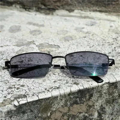 Винтажные солнечные фотохромные очки для чтения, мужские wo мужские многофокальные диоптрийные прогрессивные очки, квадратные очки для чтения FML - Цвет оправы: black