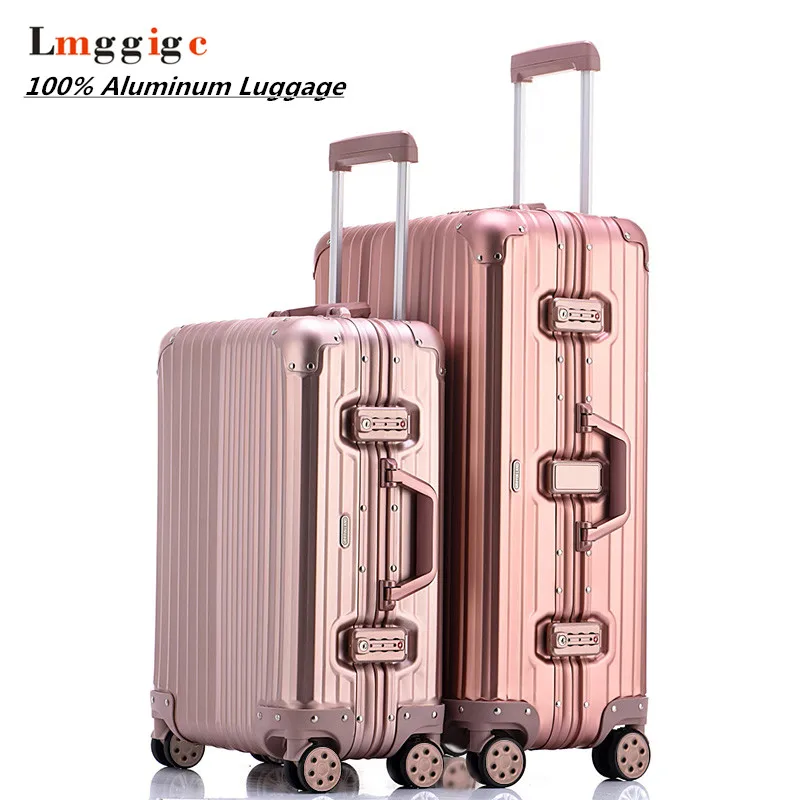

100% Aluminum Luggage Bag,Matte body Suitcases with Spinner Rolling,Multiwheel Nniversal wheel Travel Carry-Ons,Trolley Case