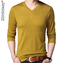 Брендовый дизайнерский пуловер, однотонный мужской свитер, мужские трикотажные свитера, Мужская одежда, облегающая трикотажная одежда, модная одежда 3126