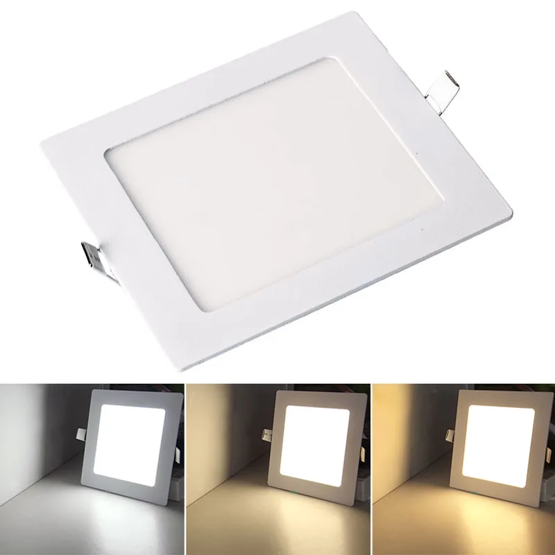 

12W LED Panel Light 85-265V LED Downlight Lamp Square Color Change Foyer Bathroom Kitchen Hallway Indoor Lighting Fixtures