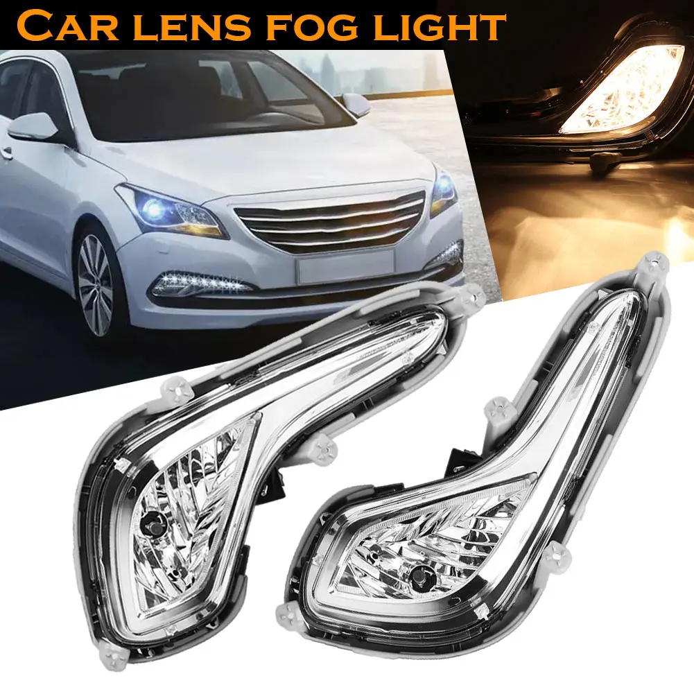 

1 Pair Front Clear Bumper Fog Lamp Lights with Bulbs for Hyundai Accent 2012-2014 DXY88