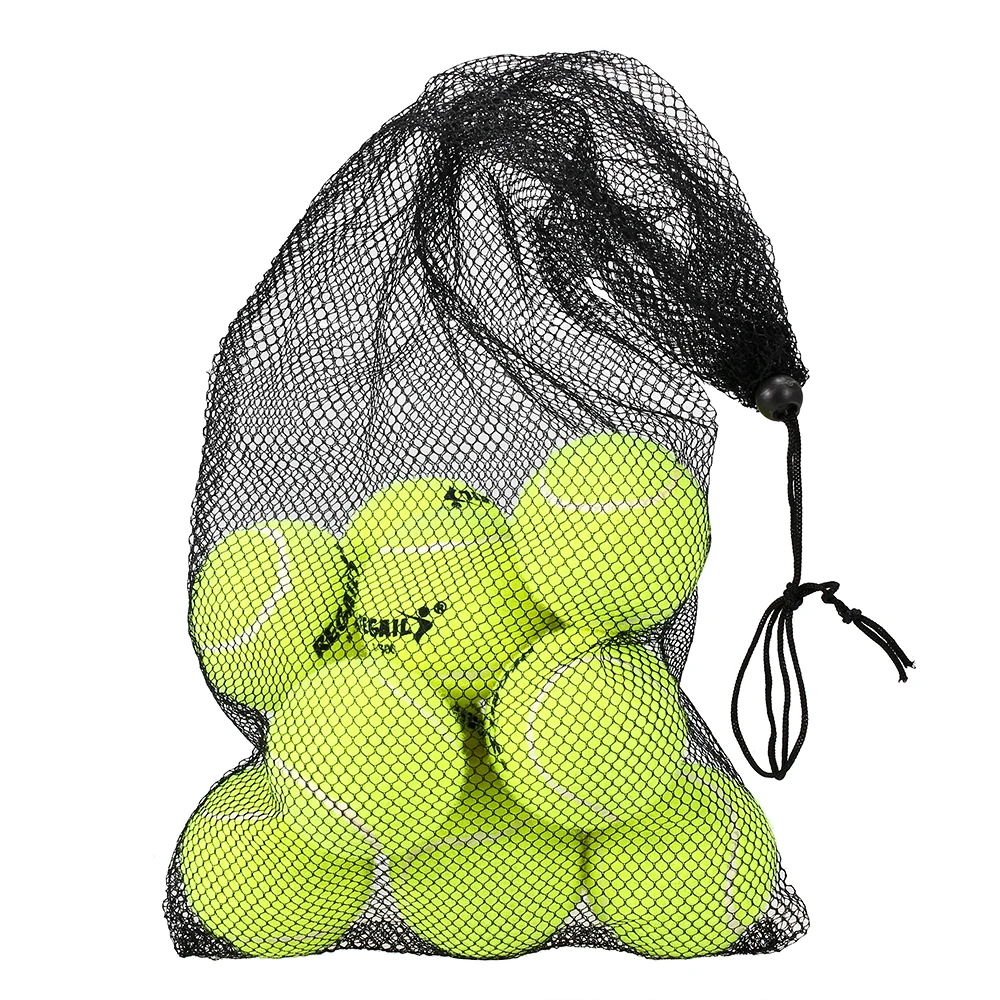 Уличные спортивные теннисные мячи, беспрессованные теннисные мячи с сетчатым мешком, резиновые мячи для тренировок, теннисные мячи